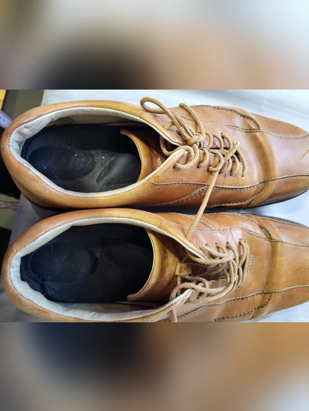 Rockport Men's Casual Leather Lace-Up Slip-On Loafers in Tan, Size 12 - Picture 8 of 8